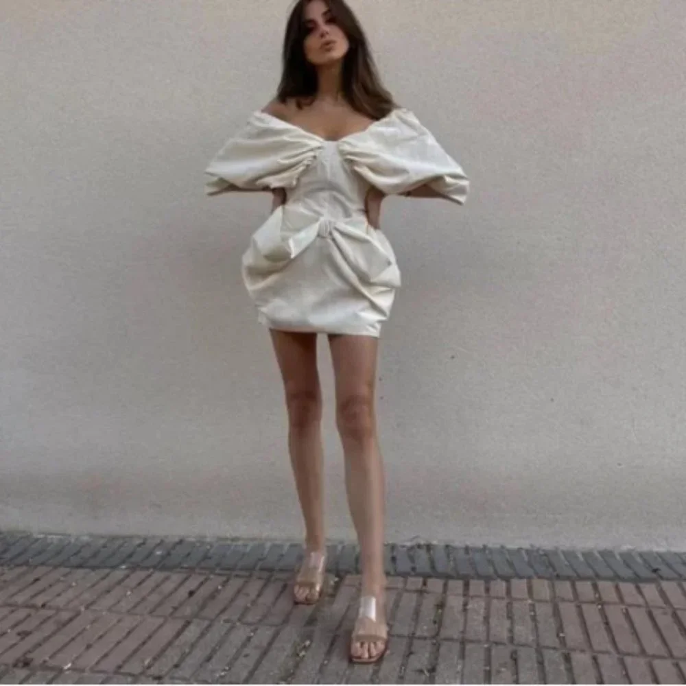 BLOGGER'S FAVE! Zara Voluminous Mini Skirt White Sz XS NWT - Picture 13 of 17